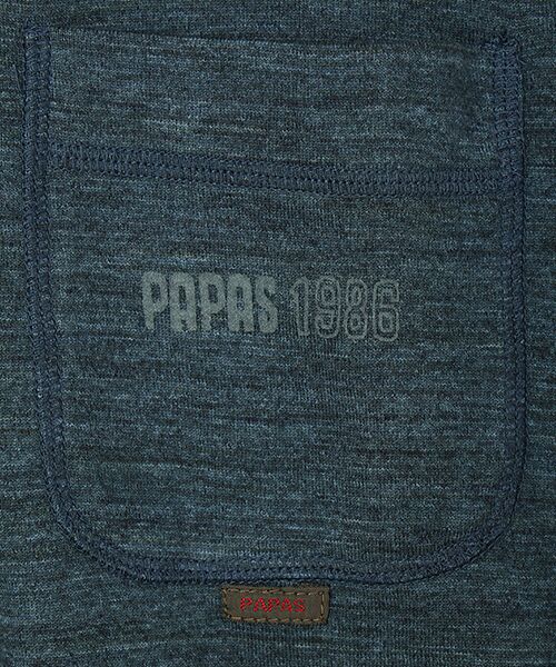 PAPAS / パパス Tシャツ | インディゴ調天竺 ヘンリーネックTシャツ | 詳細5