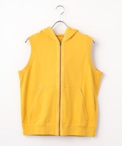 PAPAS / パパス ベスト | ストレッチ裏毛 フード付きベスト