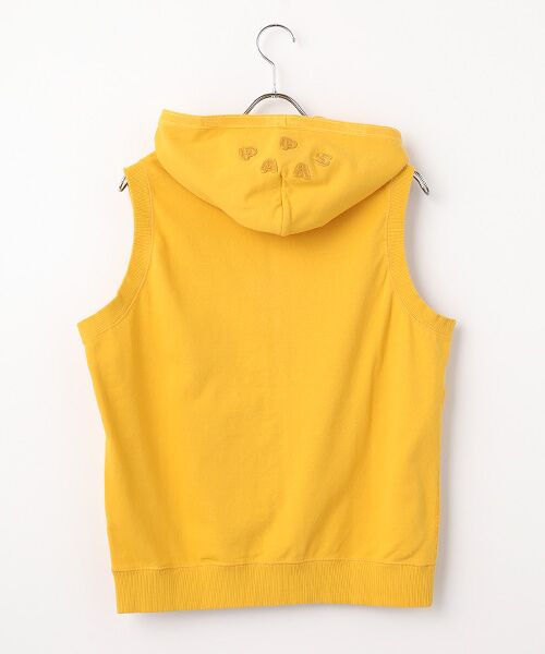 PAPAS / パパス ベスト | ストレッチ裏毛 フード付きベスト | 詳細1