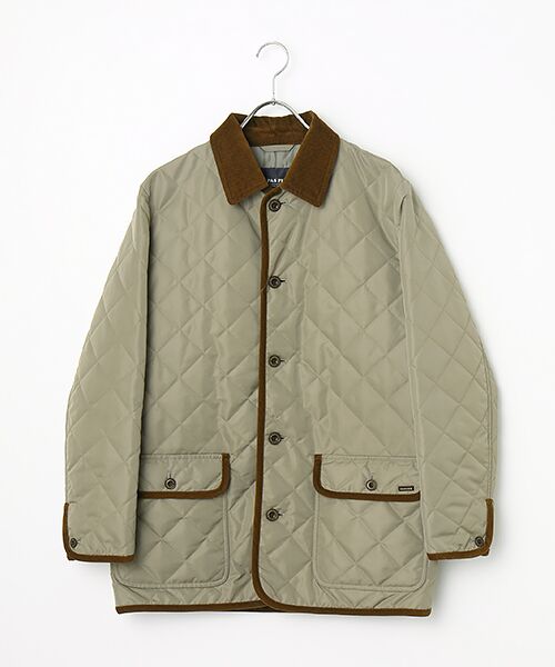 PAPAS / パパス ブルゾン | ナイロンオックス撥水・裏シレー キルティングブルゾン（モカベージュ）