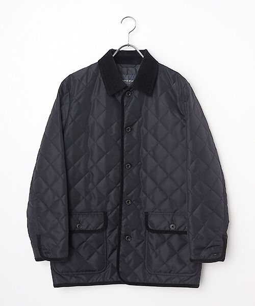 PAPAS / パパス ブルゾン | ナイロンオックス撥水・裏シレー キルティングブルゾン（クロ）