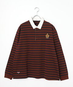 バスク天竺ボーダー ラガーシャツ