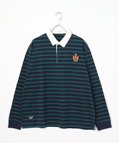 バスク天竺ボーダー ラガーシャツ