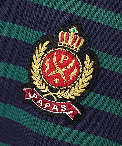 PAPAS / パパス ポロシャツ | バスク天竺ボーダー ラガーシャツ | 詳細8