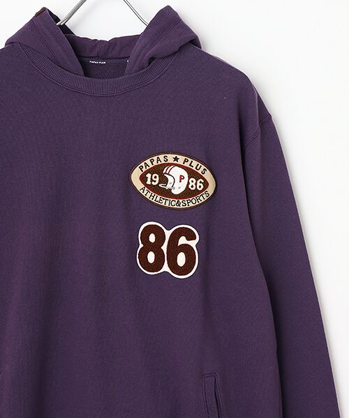 PAPAS / パパス パーカー | セントラル裏毛 ワッペンパーカー | 詳細2