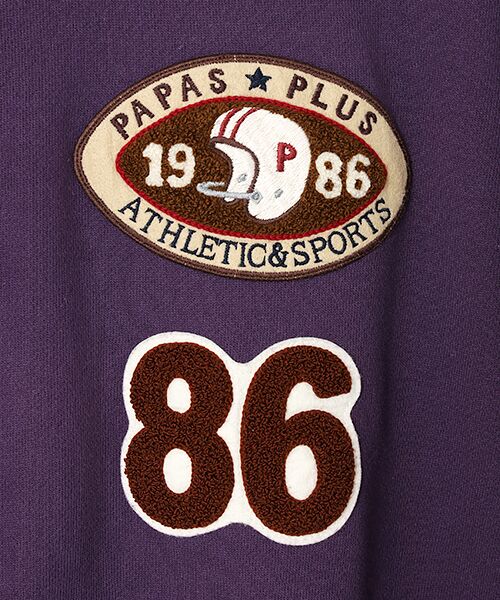 PAPAS / パパス パーカー | セントラル裏毛 ワッペンパーカー | 詳細8