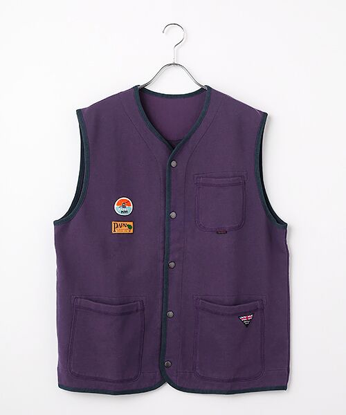 PAPAS / パパス ベスト | セントラル裏毛 スウェットベスト（パープル）