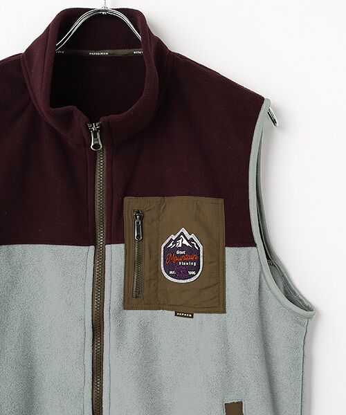 PAPAS / パパス ベスト | ポーラテックマイクロフリース スタンドカラーベスト | 詳細2