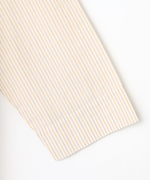 PAPAS / パパス シャツ・ブラウス | 超長綿高密度 ストライプシャツ[七分袖] | 詳細3