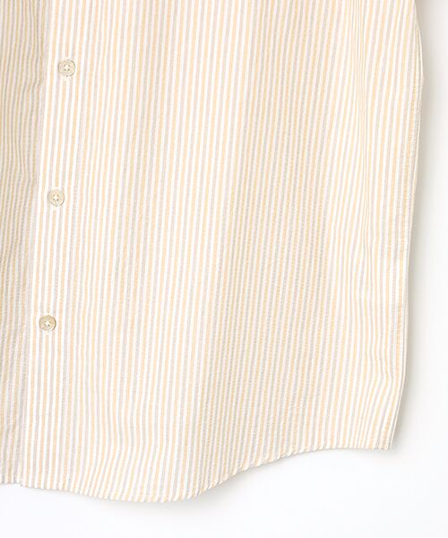 PAPAS / パパス シャツ・ブラウス | 超長綿高密度 ストライプシャツ[七分袖] | 詳細4
