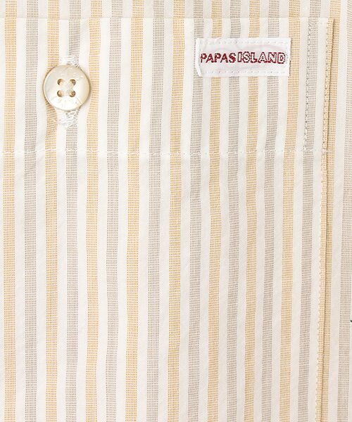 PAPAS / パパス シャツ・ブラウス | 超長綿高密度 ストライプシャツ[七分袖] | 詳細5