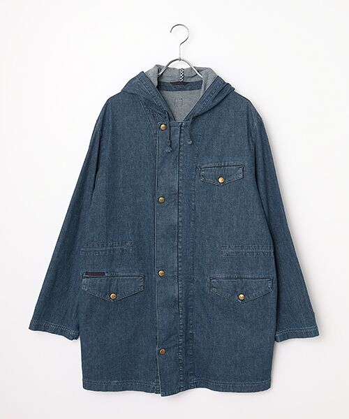 PAPAS / パパス その他アウター | モンサンミッシェルデニム ハーフコート（インディゴ）