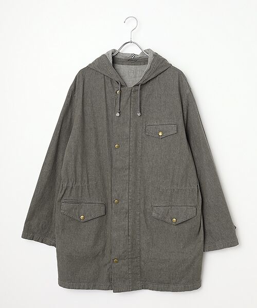 PAPAS / パパス その他アウター | モンサンミッシェルデニム ハーフコート（チャコール）