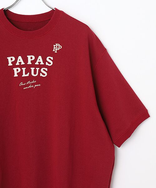 PAPAS / パパス スウェット | アスレジャー裏毛 半袖トレーナー | 詳細3
