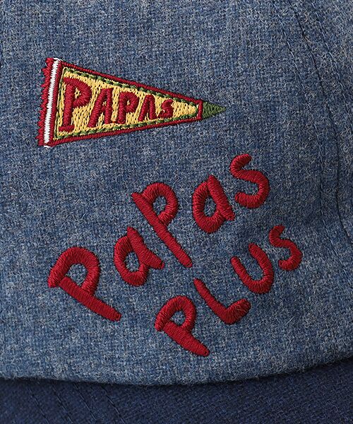 PAPAS / パパス キャップ | 平織りウール/ナイロン 刺繍 ベースボールキャップ | 詳細5
