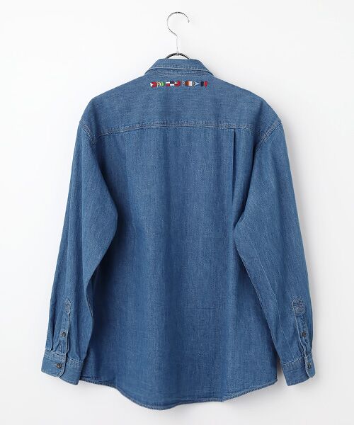 PAPAS / パパス シャツ・ブラウス | 7ozライトデニム オーバーサイズシャツ | 詳細1