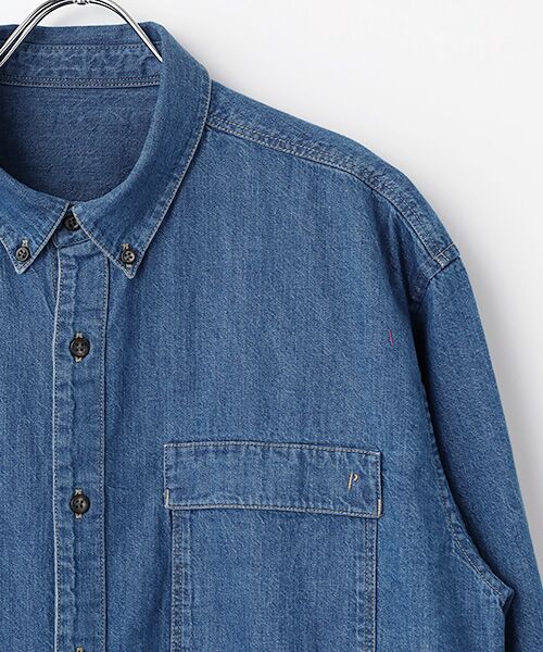 PAPAS / パパス シャツ・ブラウス | 7ozライトデニム オーバーサイズシャツ | 詳細2