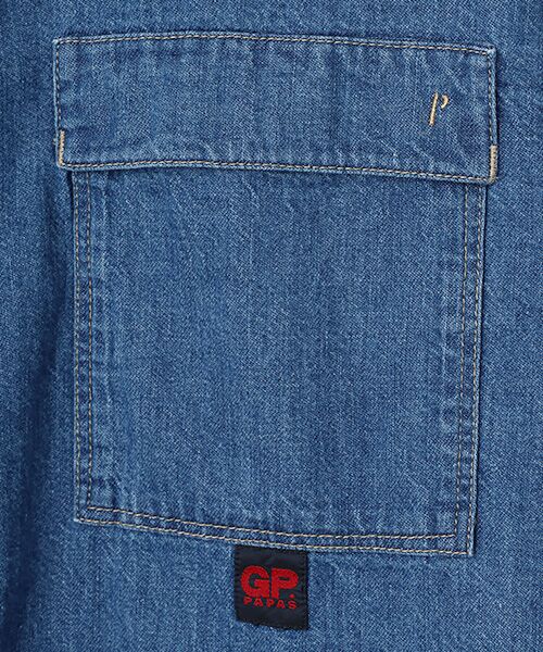 PAPAS / パパス シャツ・ブラウス | 7ozライトデニム オーバーサイズシャツ | 詳細4