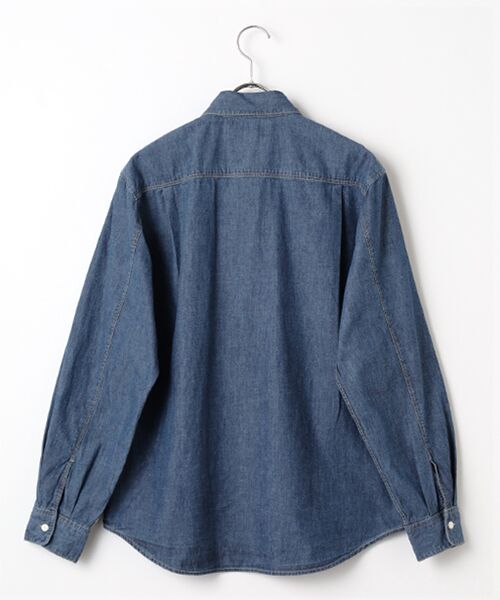PAPAS / パパス シャツ・ブラウス | コットンインディゴダンガリー ボタンダウンシャツ | 詳細1