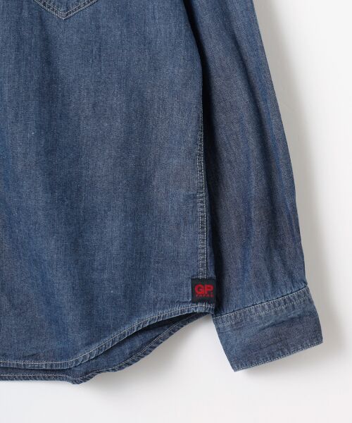 PAPAS / パパス シャツ・ブラウス | コットンインディゴダンガリー ボタンダウンシャツ | 詳細3