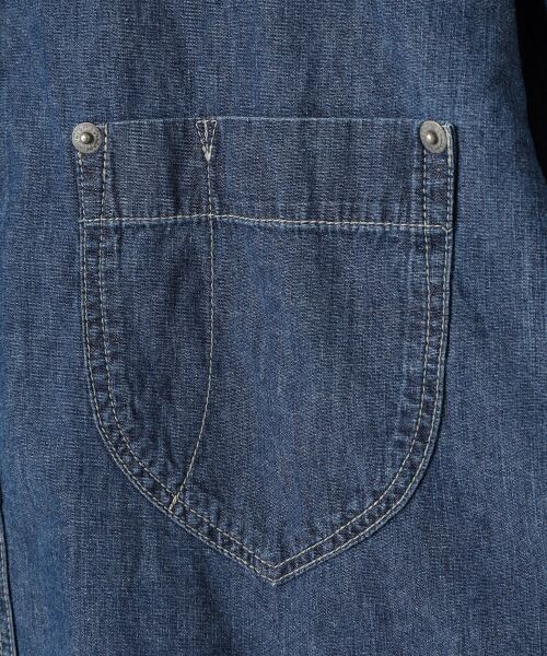 PAPAS / パパス シャツ・ブラウス | コットンインディゴダンガリー ボタンダウンシャツ | 詳細4