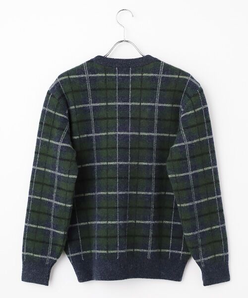 PAPAS / パパス ニット・セーター | インターシャ縮絨加工 7G クルーネックセーター | 詳細1