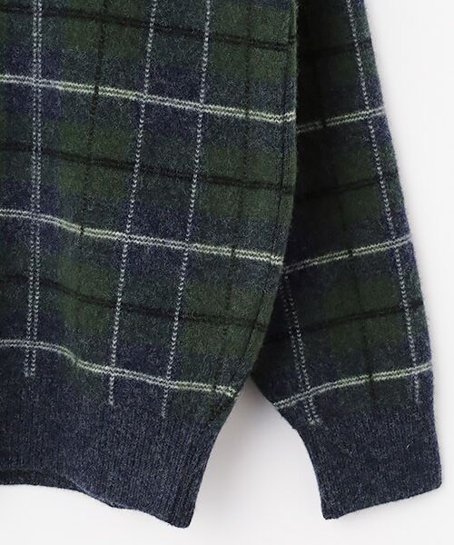 PAPAS / パパス ニット・セーター | インターシャ縮絨加工 7G クルーネックセーター | 詳細3