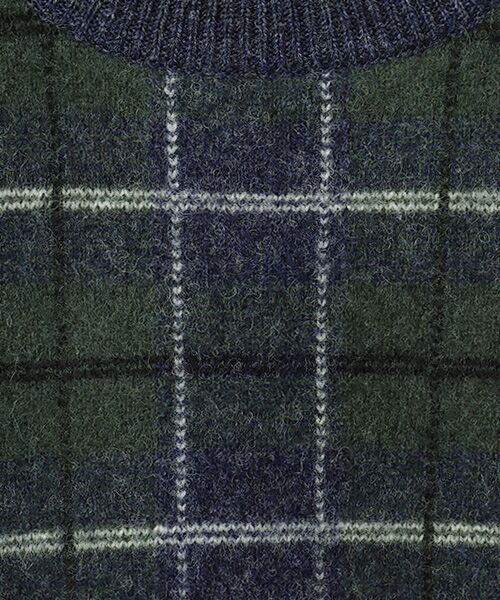 PAPAS / パパス ニット・セーター | インターシャ縮絨加工 7G クルーネックセーター | 詳細4