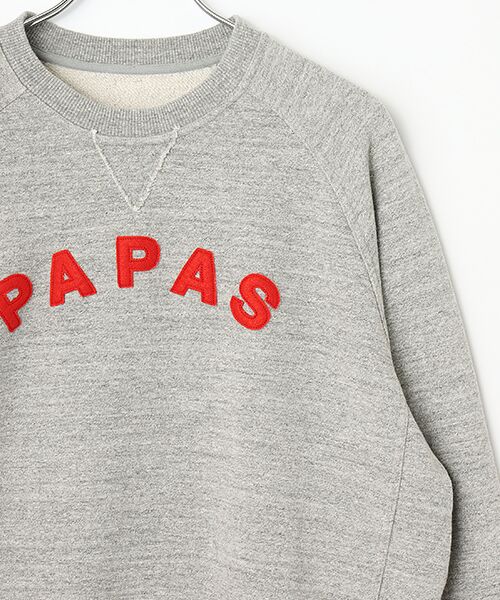 PAPAS / パパス スウェット | ラフィ吊り裏毛 クルーネックトレーナー | 詳細2