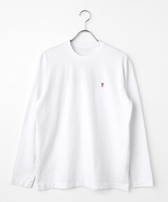 PAPAS / パパス Tシャツ | コットン天竺 長袖プリントTシャツ<MADE IN USA>