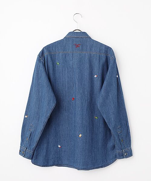 PAPAS / パパス シャツ・ブラウス | 6ozリングオールドデニム 刺繍シャツ | 詳細3