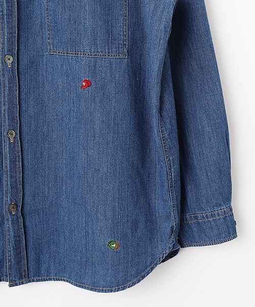 PAPAS / パパス シャツ・ブラウス | 6ozリングオールドデニム 刺繍シャツ | 詳細5