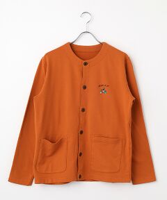 PAPAS / パパス カーディガン・ボレロ | フレンチテリーミニ裏毛 ペンギン刺繍 カットソーカーディガン