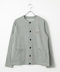 PAPAS / パパス カーディガン・ボレロ | フレンチテリーミニ裏毛 ペンギン刺繍 カットソーカーディガン