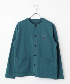 PAPAS / パパス カーディガン・ボレロ | フレンチテリーミニ裏毛 ペンギン刺繍 カットソーカーディガン