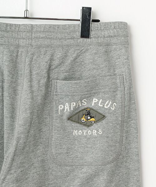 PAPAS / パパス その他パンツ | フレンチテリーミニ裏毛 ペンギン刺繍 スウェットパンツ | 詳細3