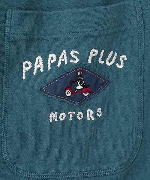 PAPAS / パパス その他パンツ | フレンチテリーミニ裏毛 ペンギン刺繍 スウェットパンツ | 詳細8