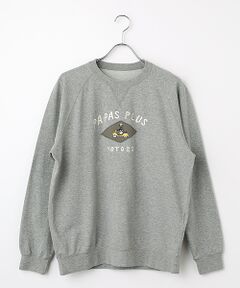 PAPAS / パパス スウェット | フレンチテリーミニ裏毛 ペンギン刺繍 クルーネックトレーナー