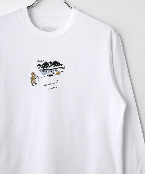 PAPAS / パパス Tシャツ | 40/2CLASSIC天竺 キャンプドッグ 長袖Tシャツ | 詳細2