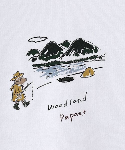 PAPAS / パパス Tシャツ | 40/2CLASSIC天竺 キャンプドッグ 長袖Tシャツ | 詳細4