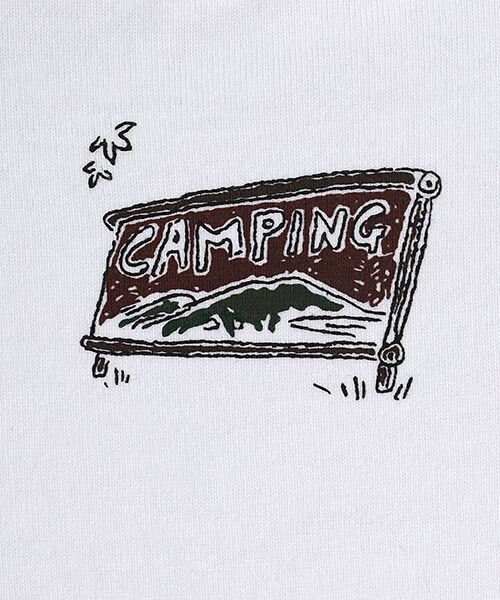 PAPAS / パパス Tシャツ | 40/2CLASSIC天竺 キャンプドッグ 長袖Tシャツ | 詳細5