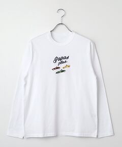 PAPAS / パパス Tシャツ | 40/2CLASSIC天竺 ペンギン刺繍 長袖Tシャツ