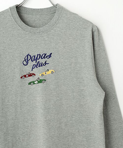 PAPAS / パパス Tシャツ | 40/2CLASSIC天竺 ペンギン刺繍 長袖Tシャツ | 詳細4