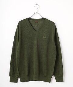 PAPAS / パパス ニット・セーター | ユーロリネン天竺10G Vネックセーター