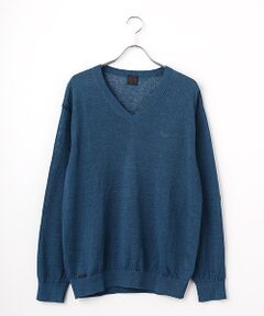PAPAS / パパス ニット・セーター | ユーロリネン天竺10G Vネックセーター
