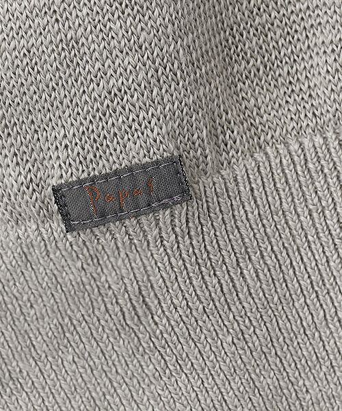 PAPAS / パパス ニット・セーター | ユーロリネン天竺10G Vネックセーター | 詳細8