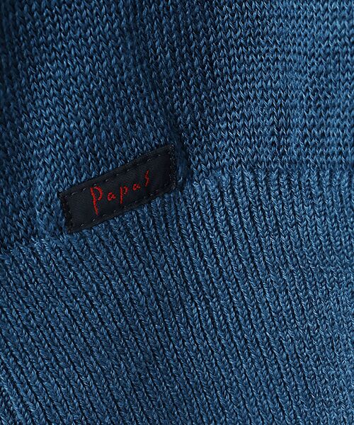 PAPAS / パパス ニット・セーター | ユーロリネン天竺10G Vネックセーター | 詳細13