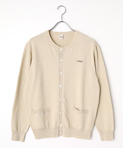 PAPAS / パパス カーディガン・ボレロ | モンサンミッシェル天竺12G ニットカーディガン（エクリュ）