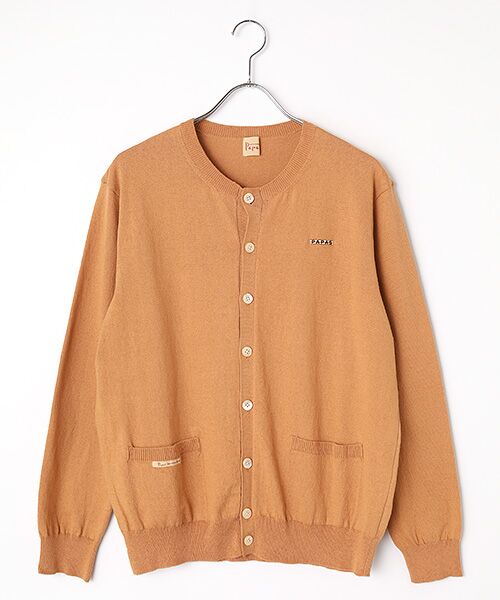 PAPAS / パパス カーディガン・ボレロ | モンサンミッシェル天竺12G ニットカーディガン（オレンジ）
