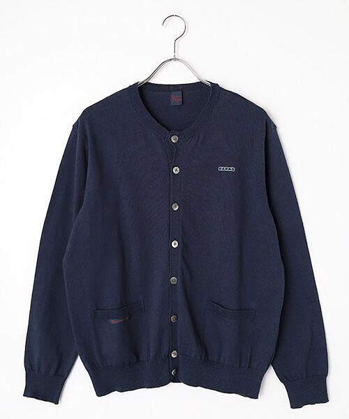 PAPAS / パパス カーディガン・ボレロ | モンサンミッシェル天竺12G ニットカーディガン（ネイビー）